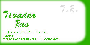 tivadar rus business card